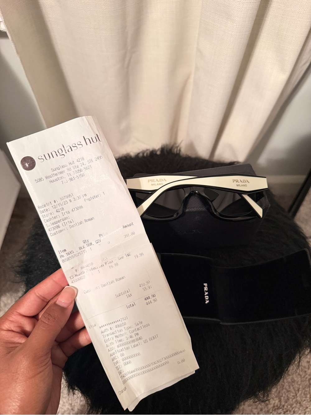 Prada Two-Tone Black and White Sunglasses - Picture 7 of 7